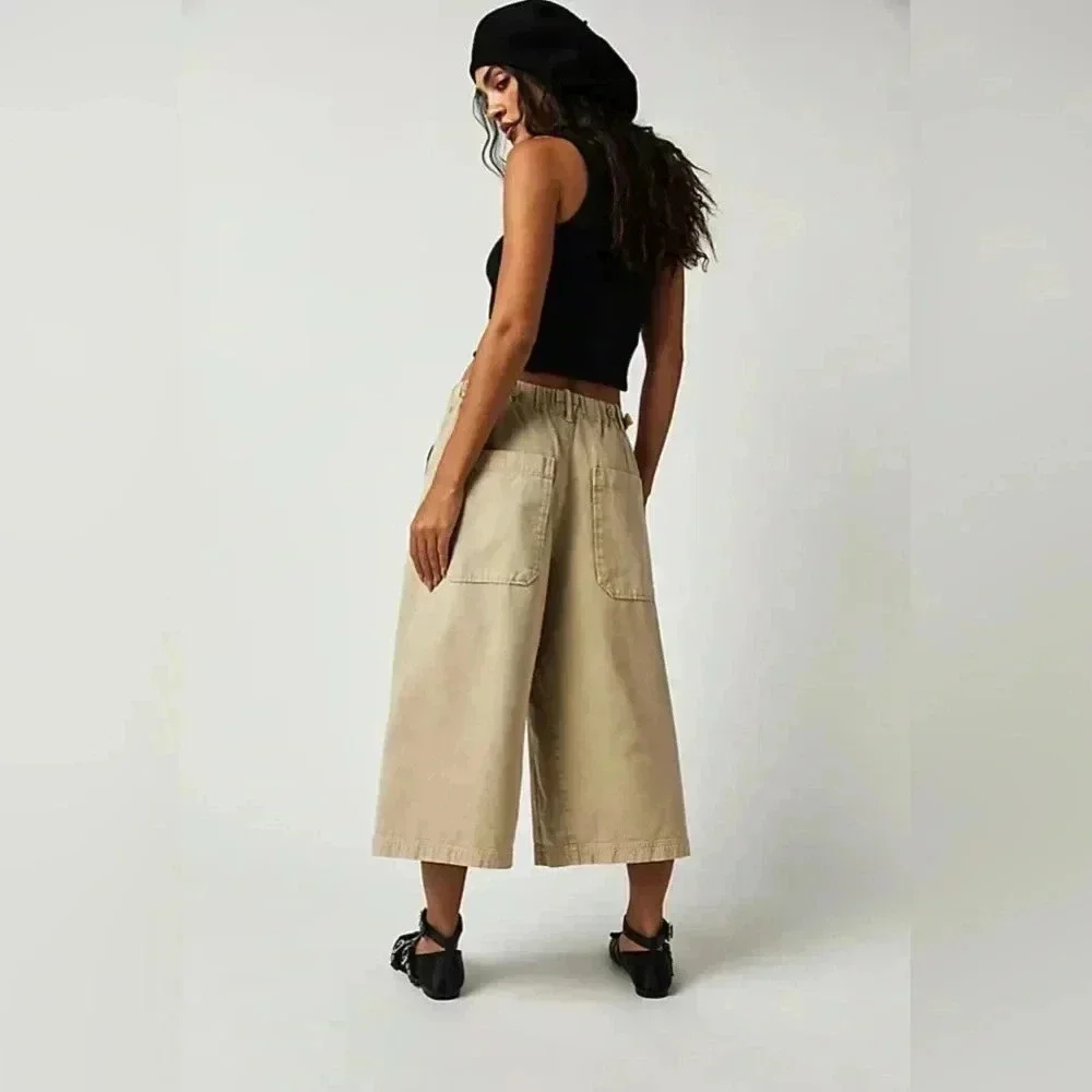 NWOT Free People Hard Rain Gaucho Pants